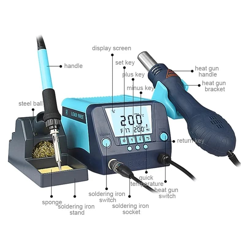BK881 Digital SMD Soldering & Desoldering Station 4
