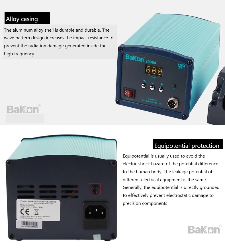 BK2000A Eddy current heating intelligent lead-free soldering station 5