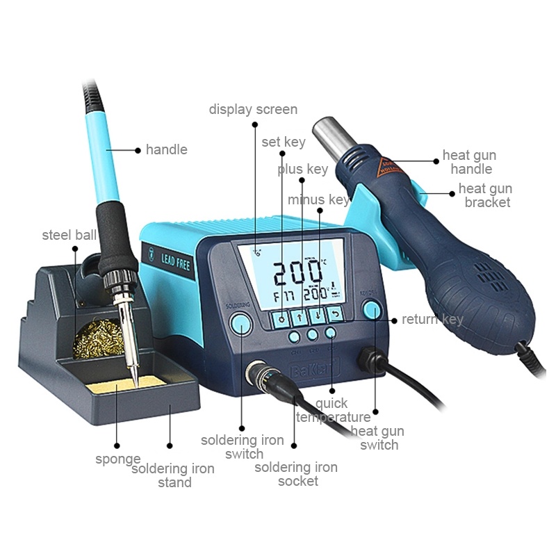 BK881 digital smd soldering adn desoldering station 4