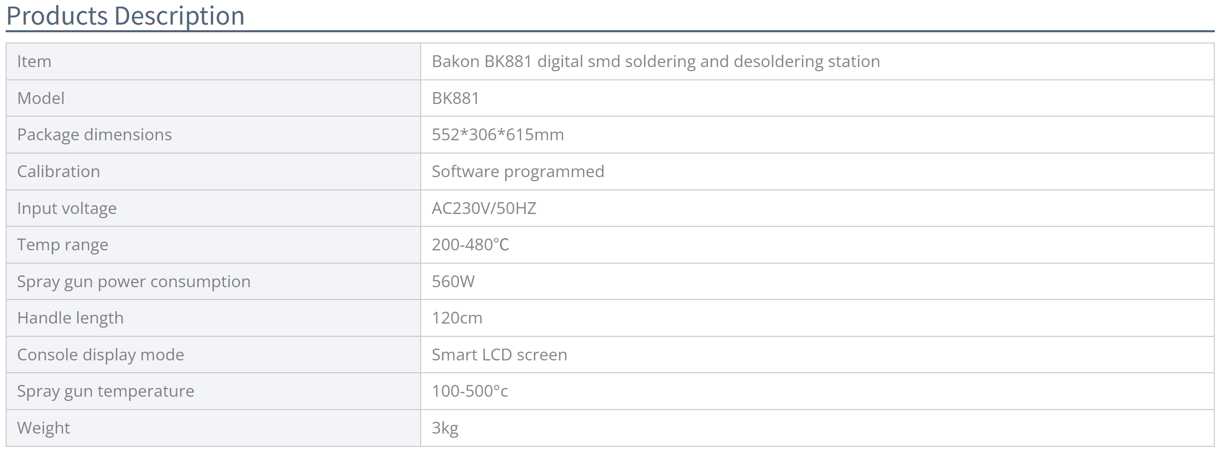 BK881 digital smd soldering adn desoldering station 1