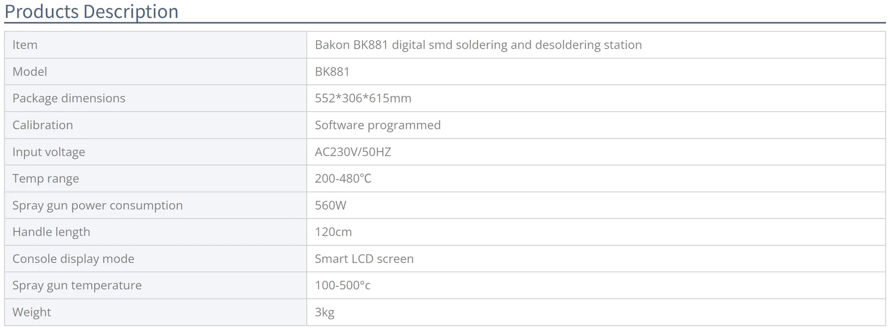 BK881 digital smd soldering adn desoldering station 1